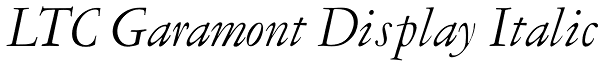 LTC Garamont Display Italic Font