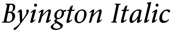 Byington Italic Font