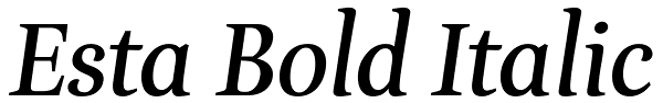 Esta Bold Italic Font