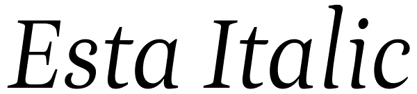 Esta Italic Font