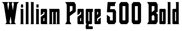 William Page 500 Bold Font