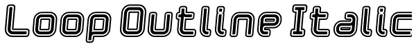 Loop Outline Italic Font