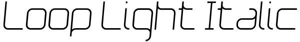 Loop Light Italic Font