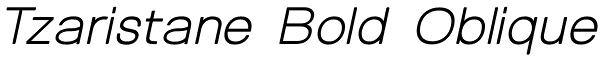 Tzaristane Bold Oblique Font
