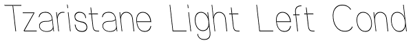 Tzaristane Light Left Cond Font