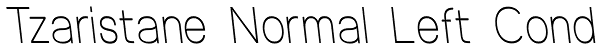 Tzaristane Normal Left Cond Font