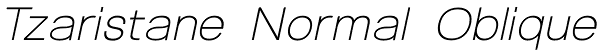 Tzaristane Normal Oblique Font