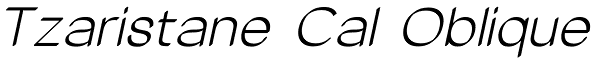 Tzaristane Cal Oblique Font