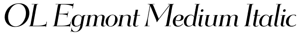 OL Egmont Medium Italic Font