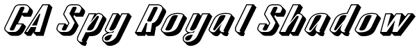 CA Spy Royal Shadow Font