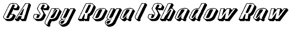 CA Spy Royal Shadow Raw Font