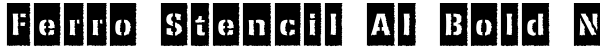 Ferro Stencil AI Bold Neg Rough Font