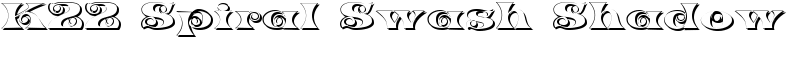 K22 Spiral Swash Shadow Font