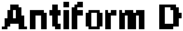 Antiform D Font