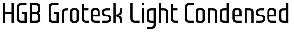 HGB Grotesk Light Condensed Font