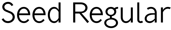 Seed Regular Font