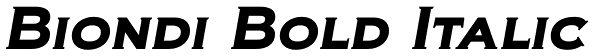 Biondi Bold Italic Font