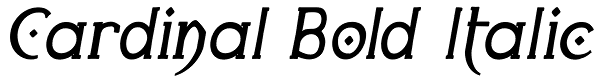 Cardinal Bold Italic Font