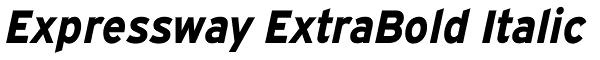 Expressway ExtraBold Italic Font