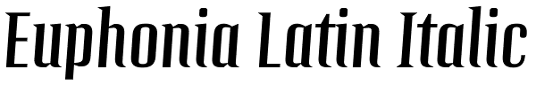 Euphonia Latin Italic Font