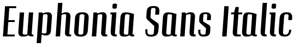 Euphonia Sans Italic Font