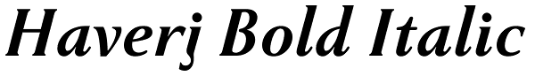 Haverj Bold Italic Font