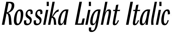 Rossika Light Italic Font