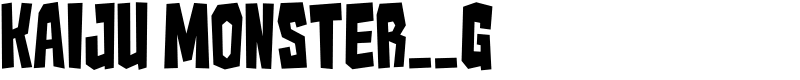 Kaiju Monster__G Font