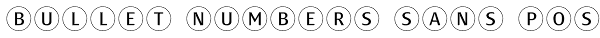 Bullet Numbers Sans Pos Font