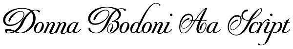 Donna Bodoni Aa Script Font