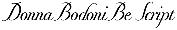 Donna Bodoni Be Script Font