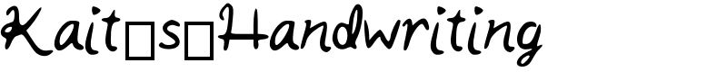 Kait_s_Handwriting Font