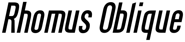 Rhomus Oblique Font