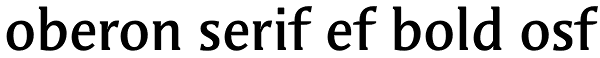 Oberon Serif EF Bold OsF Font