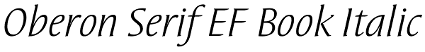 Oberon Serif EF Book Italic Font