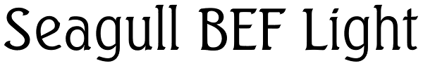 Seagull BEF Light Font