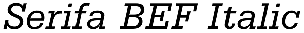 Serifa BEF Italic Font