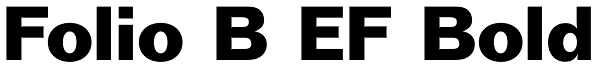 Folio B EF Bold Font