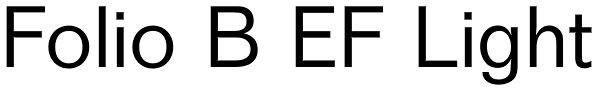 Folio B EF Light Font