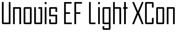 Unovis EF Light XCon Font