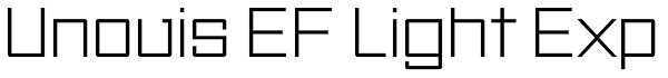 Unovis EF Light Exp Font