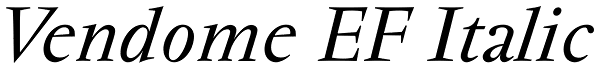 Vendome EF Italic Font