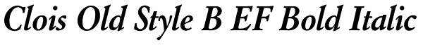Clois Old Style B EF Bold Italic Font