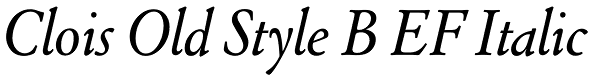 Clois Old Style B EF Italic Font