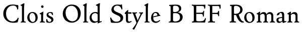 Clois Old Style B EF Roman Font