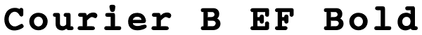 Courier B EF Bold Font