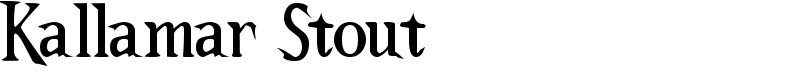 Kallamar Stout Font