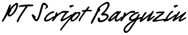 PT Script Barguzin Font