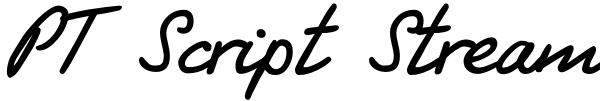 PT Script Stream Font