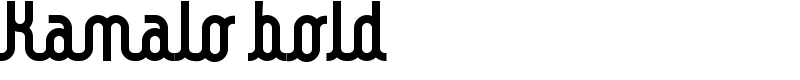 Kamalo bold Font